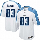 Nike Men & Women & Youth Titans #83 Mariani White Team Color Game Jersey,baseball caps,new era cap wholesale,wholesale hats